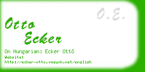 otto ecker business card